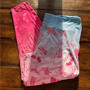 Walt Disney Pink and Blue Sleeping Beauty Pajama Pants- Size XL